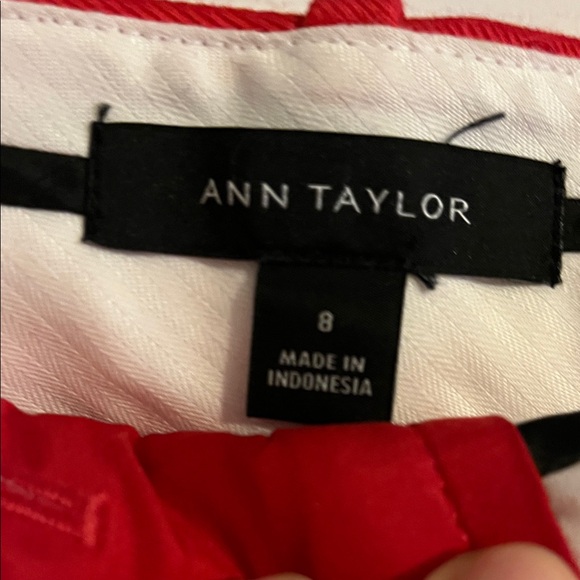 Ann Taylor Bold Red Pants - Picture 2 of 7